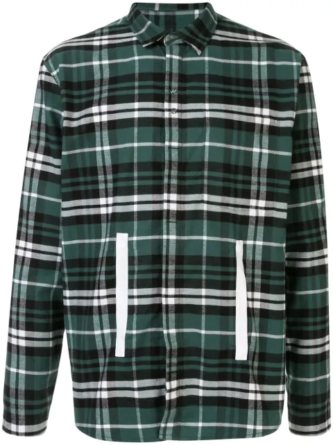 Craig Green tape appliqué plaid shirt Green CGAW19MWOSHI20