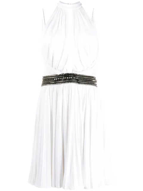 Philipp Plein draped mini dress White S20CWRG1445PTE003N