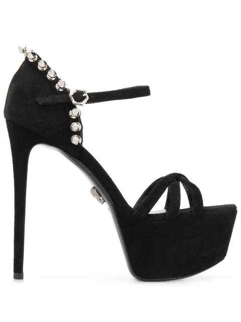 Philipp Plein stud-embellished platform sandals Black S20SWSA0359PLE009N