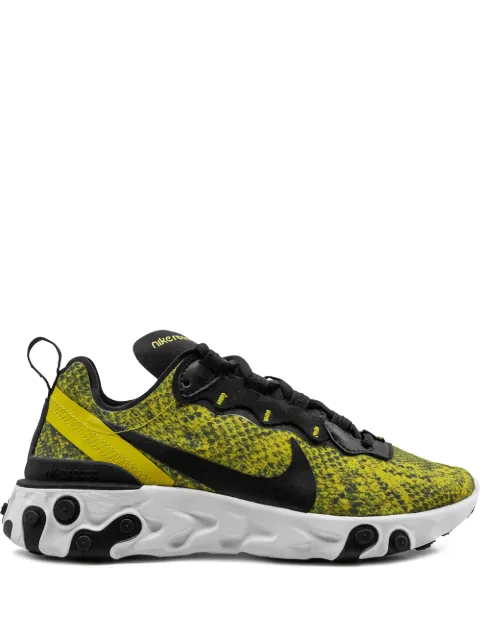 Nike React Element 55 "Speed Yellow/Black/White" sneakers Black CT1551