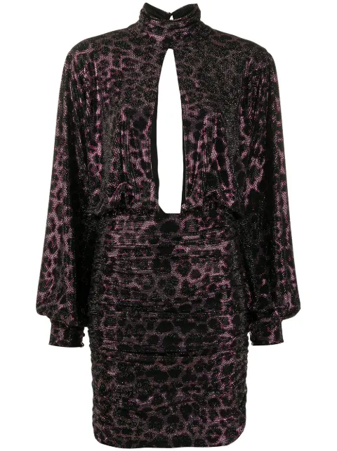 Philipp Plein metallic print dress Pink S20CWRG1537PTE003N