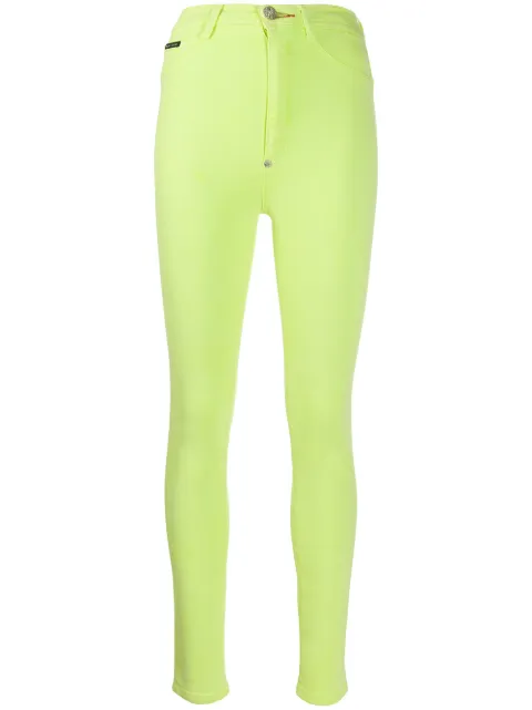 Philipp Plein Super High Waist jeggings Yellow S20CWDT1310PDE004N
