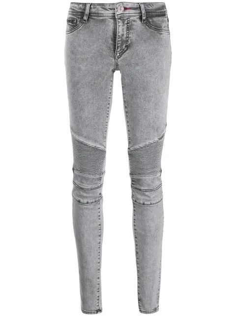 Philipp Plein acid-wash skinny jeggings Black S20CWDT1312PDE004N