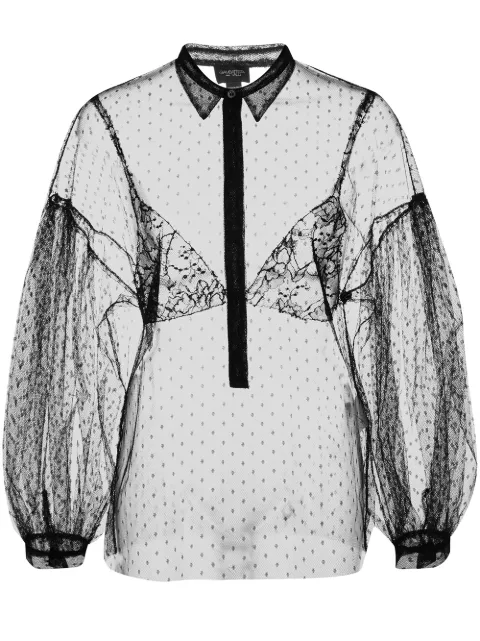 Giambattista Valli sheer lace shirt Black 19FWSVCI163342TPD