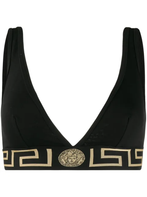 Versace Greca Border triangle bralette Black AUD01047A232741