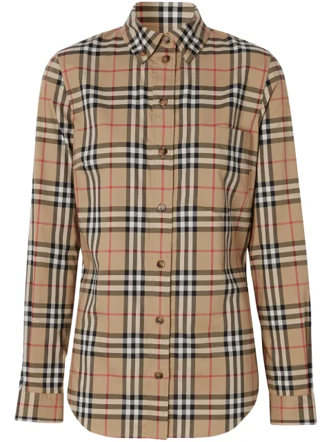 Burberry Vintage Check button-down shirt Brown 8022284