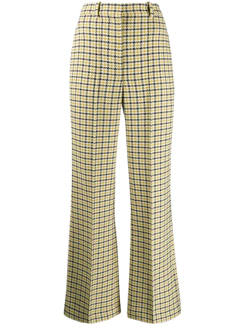 Victoria Beckham high-waisted flared trousers Yellow 1419WTR000281B