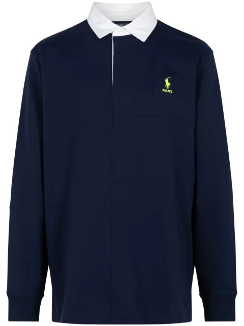 Palace x Polo Ralph Lauren Pieced rugby shirt Blue PA0086