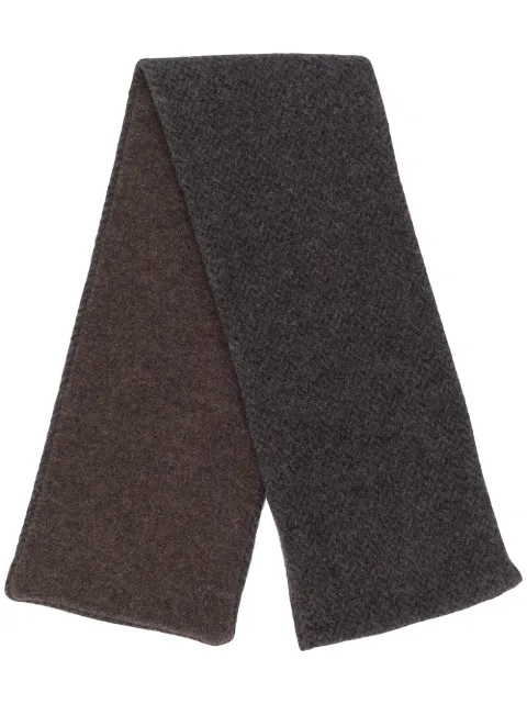 N.Peal herringbone scarf Brown NPA000659JB