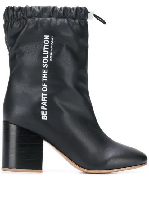 F_WD drawstring ankle boots Black FW33014A10004