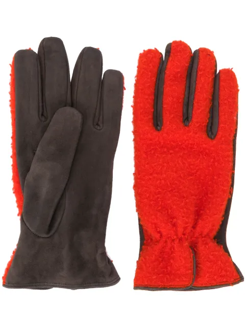 Dell'oglio paneled gloves Red COMBIGU0210