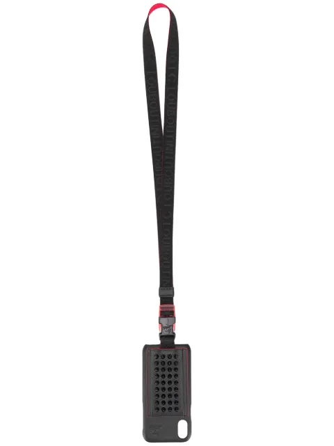 Christian Louboutin spike-embellished iPhone X case Black 1205148