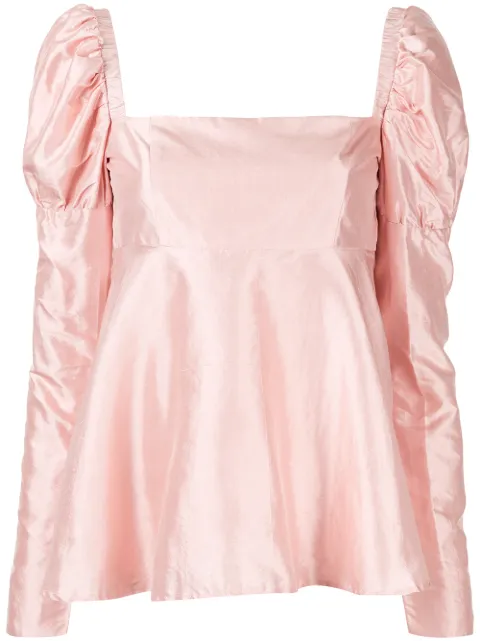 Macgraw Romantic puff sleeve top Pink H030PI