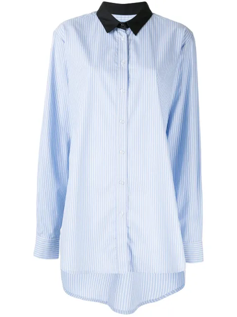 Macgraw Truth striped shirt Blue H009
