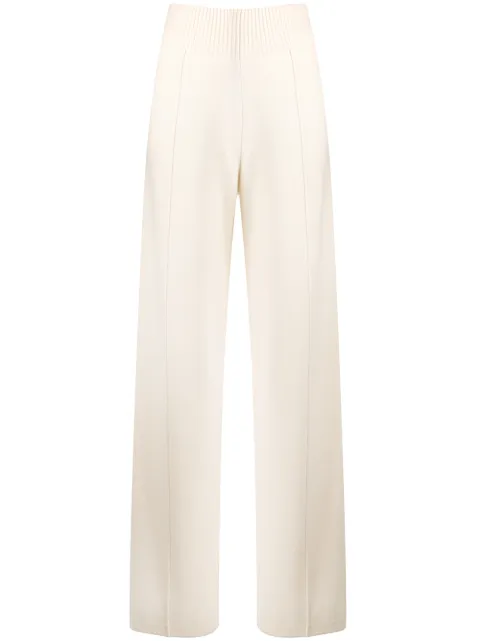 Pringle of Scotland wide-leg knitted trousers White WPB025