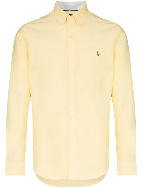 Polo Ralph Lauren logo-embroidered button-down shirt Yellow 710792161004