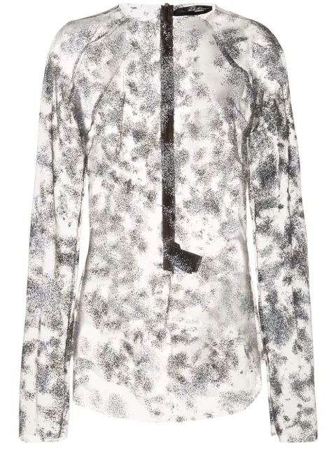 Paula Knorr sheer detail blouse White TTE