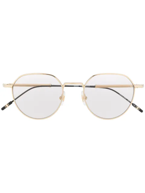 Montblanc oval frame glasses Gold MB0060S