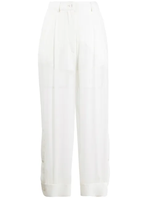 PUCCI high-rise sheer trousers White 0HRT370H652