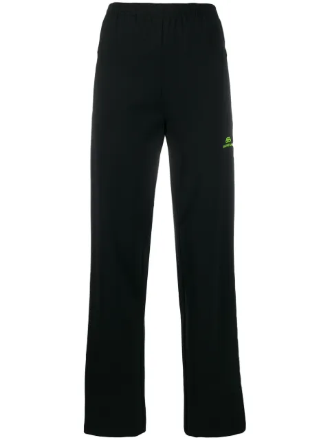 Balenciaga neon appliqués jogging trousers Black 595008TTK21