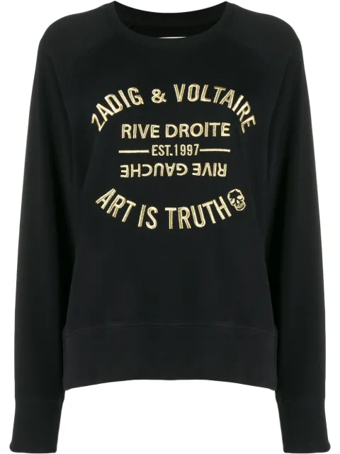 Zadig&Voltaire Art Is Truth embroidered sweatshirt Black SJTS7106F0