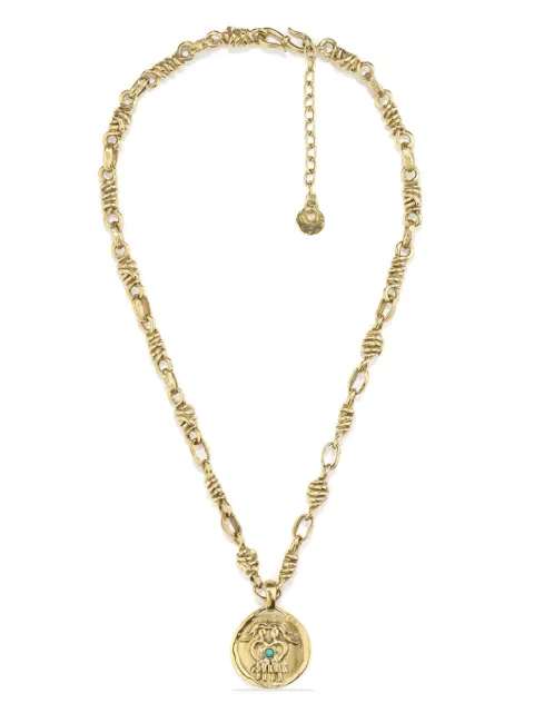 Goossens Talisman Gemini medal necklace Gold GOOP20NE03YG