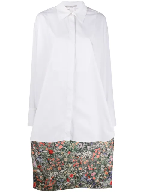 Stella McCartney floral print long asymmetric shirt White 601191SMA90