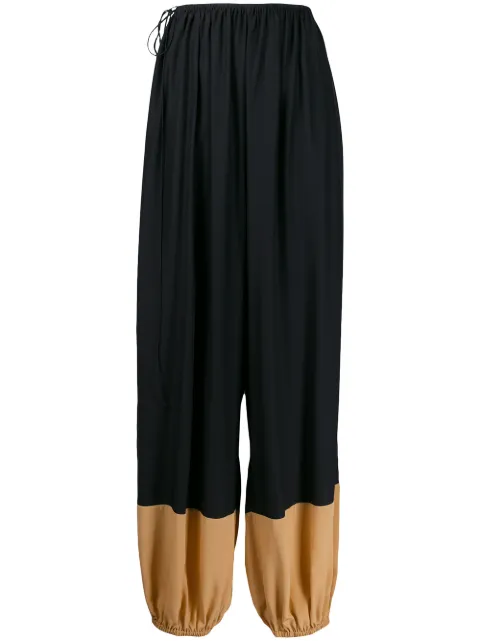 Stella McCartney contrast-panel baggy trousers Black 600616SOA52