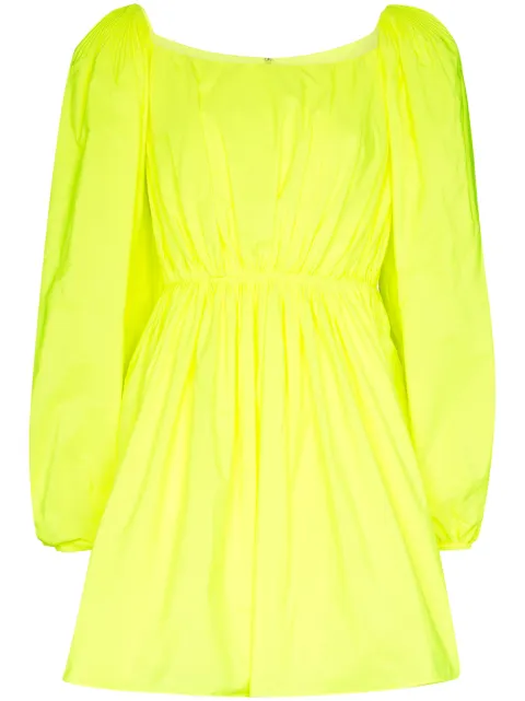 Valentino Garavani puff sleeve mini dress Yellow BVARU05CV