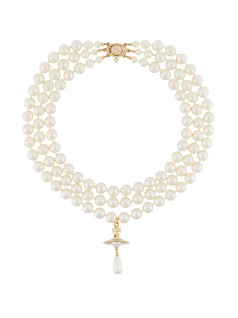 Vivienne Westwood layered pearl necklace White 63030009