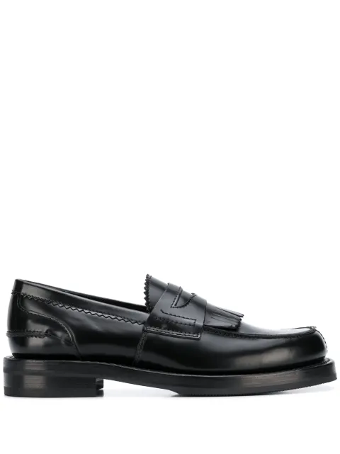 OUR LEGACY Fringed slip-on loafers Black M2197LB