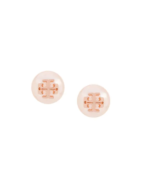 Tory Burch double-T stud earrings Pink 111655140