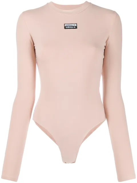 adidas logo bodysuit top Neutrals ED7452