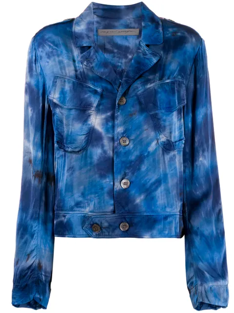 Raquel Allegra tie dye print jacket Blue Y968208TD