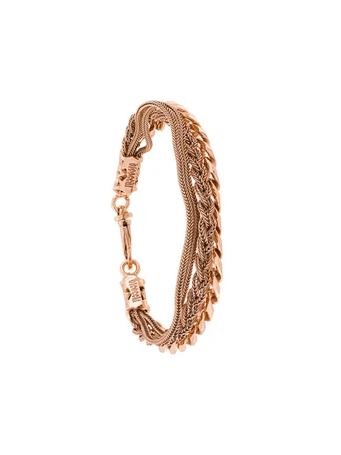 Emanuele Bicocchi braid and chain bracelet Pink RLCBK
