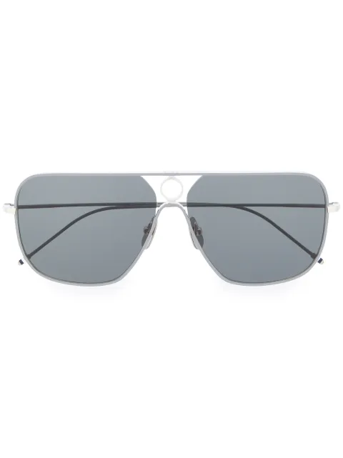 Thom Browne Eyewear rectangular-frame sunglasses Silver TBS114