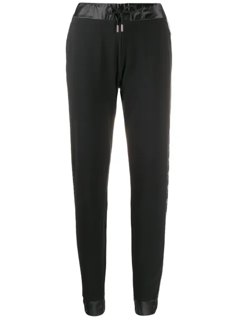Plein Sport logo stripe track trousers Black A19CWJT1099STE003N
