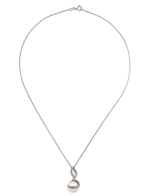 Yoko London 18kt white gold Classic South Sea pearl and diamond pendant necklace Silver YPT01527WDLYC