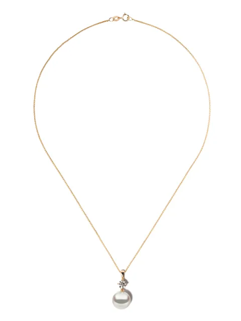 Yoko London 18kt yellow gold Classic South Sea pearl and diamond pendant necklace Gold YPM1500C6WLZ