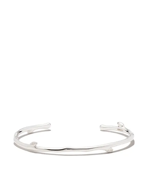Shaun Leane Cherry Blossom diamond bangle Silver CB026SSWHBOS