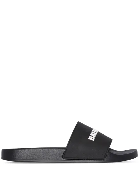 Balenciaga embossed-logo sandals Black 565826W1S80