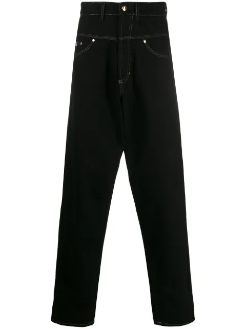 Versace Jeans Couture drop crotch wide leg jeans Black A2GUB0MPAPD54