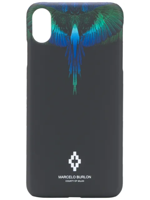COUNTY OF MILAN Blue Wings iPhone XS Max case Black CMPA012F190080461088