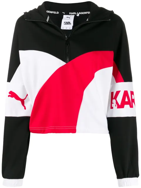 PUMA x Karl Lagerfeld colour block hoodie White 595567