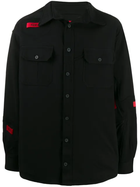 424 logo shirt jacket Black AW190074