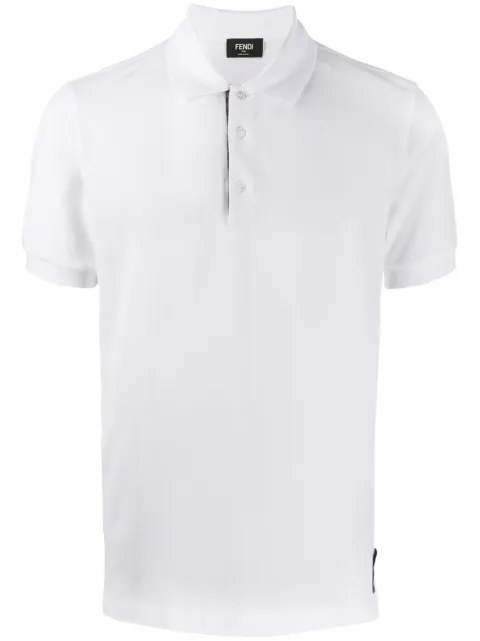 FENDI piqué polo shirt White FY0985AAONF0QA0