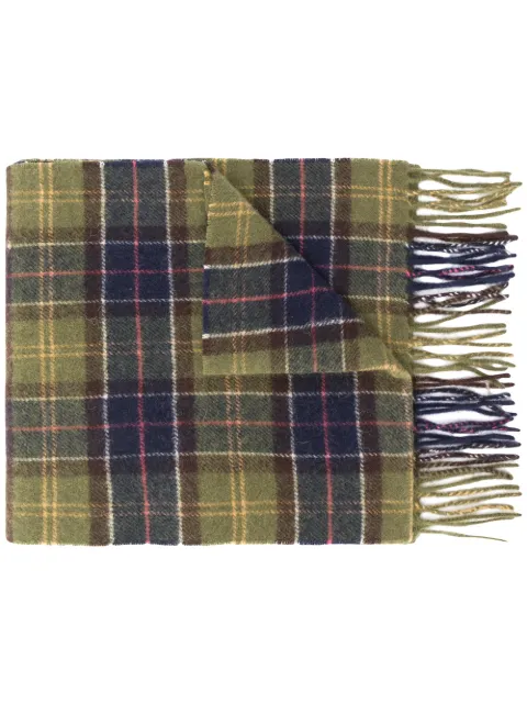 Barbour tartan knitted scarf Green USC0001TN11