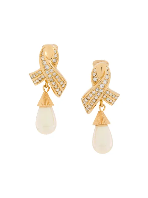 Christian Dior Pre-Owned 1980s clip-on earrings Gold ER023557
