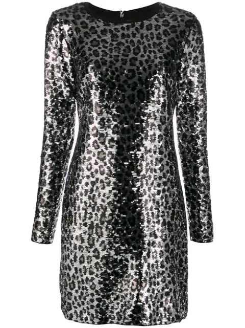 Michael Michael Kors sequin embroidered party dress Silver MF98Z4LCJE