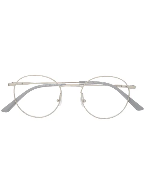 Calvin Klein round-frame metal glasses Silver CK19119